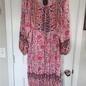 Elegant Floral Long Sleeve Dress